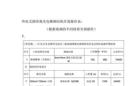 电梯井道造价计算方式