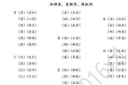 王字加偏旁变新字再组词