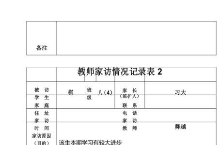 家访建档情况如何填写