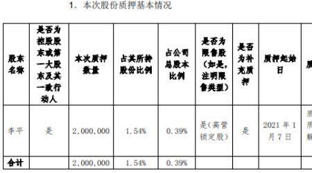 股东未质押是什么意思