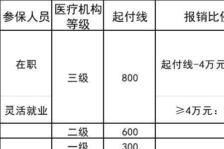 医保扣除比例标准