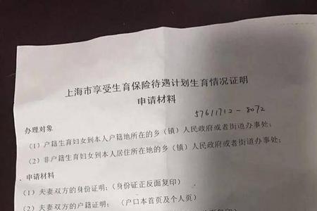 生育登记里的共同材料是什么