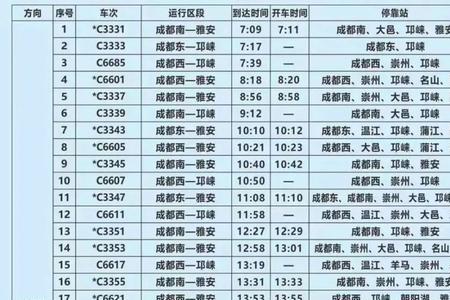 犀浦到成都南站地铁时间表