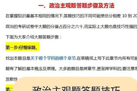 考研政治主观题多少分