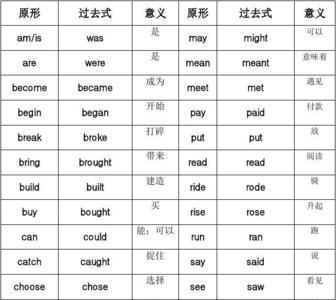 动词过去式是去y变i的有哪些