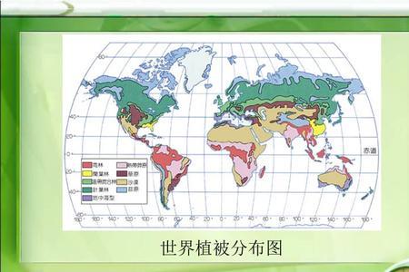 自然带对应的植被类型