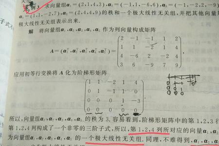 向量组的秩为3为什么线性无关