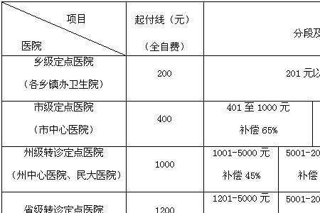 河北农村医保门诊异地报销标准