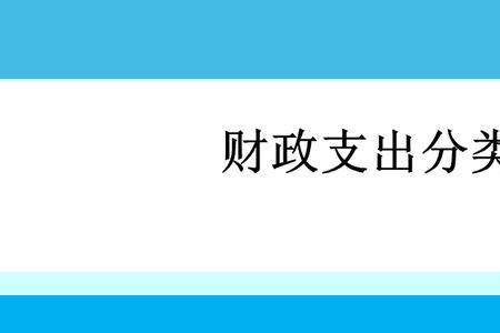 支出功能分类什么意思