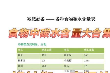 100g碳水大概多少