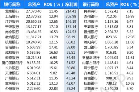 12大商业银行规模排名