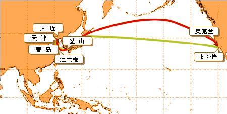 上海—广州的海上航线长多少千米