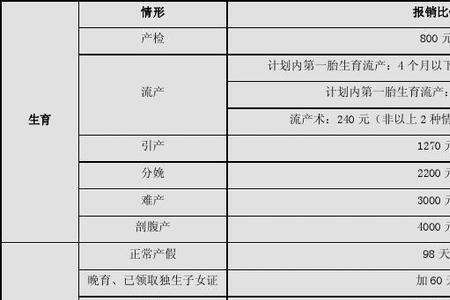 山东生育险报销标准2022