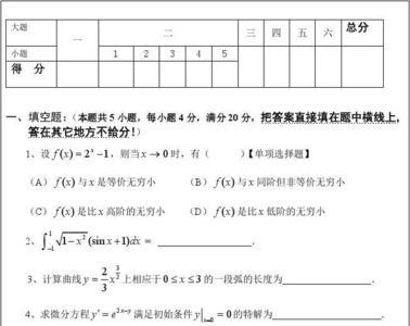 大学高等数学的满分是多少