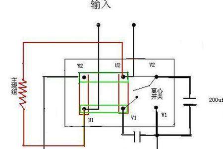 单相电机红蓝白线怎么接