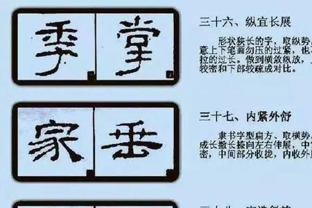 隶书口诀完整版