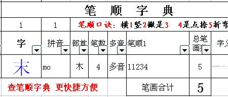 磨字用音序查字法应先查什么