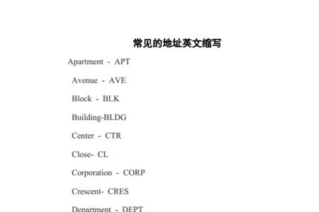 企业英文单词缩写