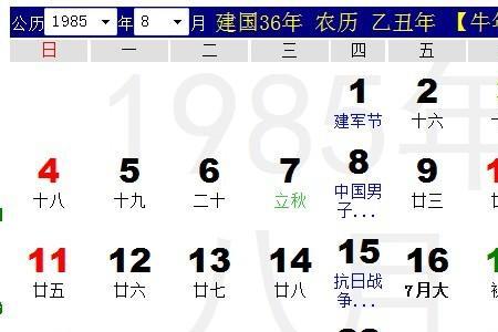 农历的8月份是什么天