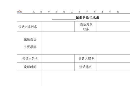 诫勉谈话谈话记录需要按手印吗