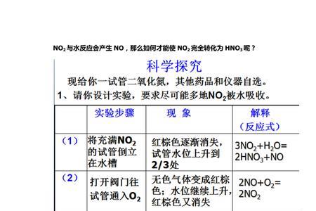 一氧化氮和二氧化氮不与谁反应