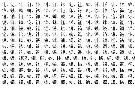 金字旁加鬼字念什么