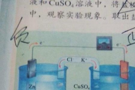 铜锌原电池两极发生反应的现象