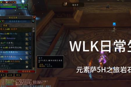 wlk元素萨选什么专业好