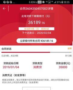 捷信金融逾期4年了有什么后果