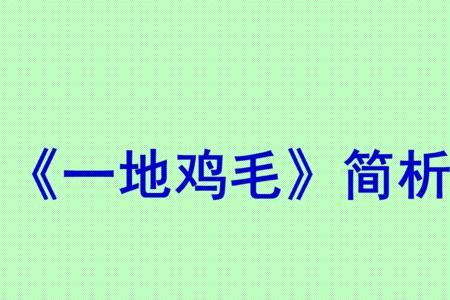 鸡毛什么意思