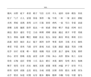 多字格词语