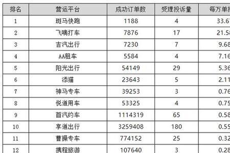 云南网约车公司排名