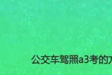 考个a3驾照却进不了公交公司