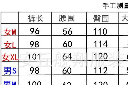 118腰围标准尺寸