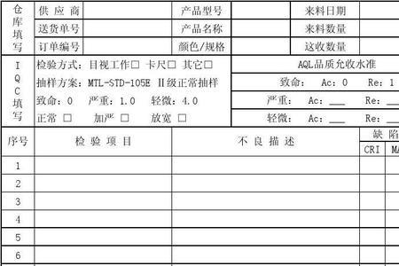 来料检验抽样方法怎么确定