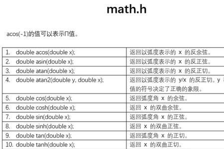 c语言stdio和math区别