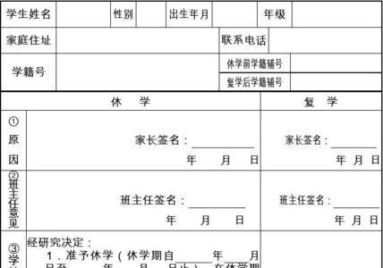 职高休学手续如何办理