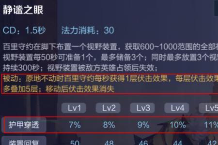 百里守约一技能被动什么意思