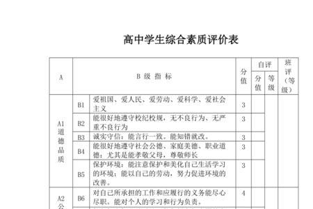 军训综合素质评价过程记录