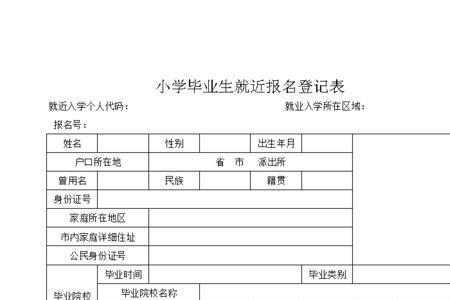 入学登记表贯籍怎么填