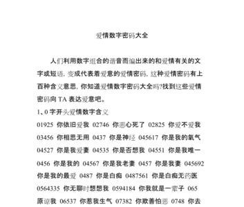 195爱情数字代表什么