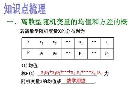 分布列中方差的计算方法