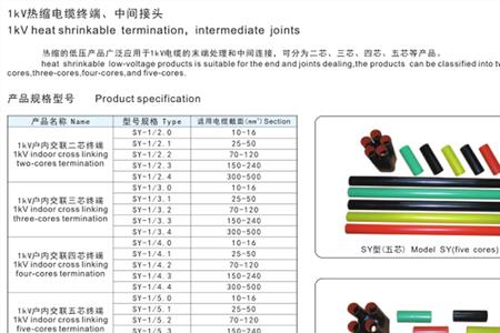 热缩电缆头型号有哪些