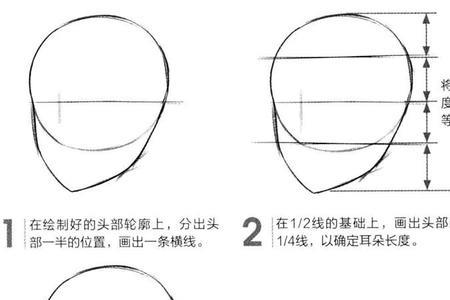 漫画人物脸部十字线定位在那