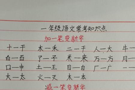 无减一笔是什么字