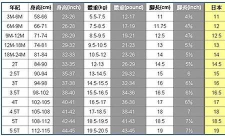 男士手表尺寸标准对照表