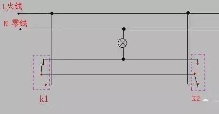 两个开关如何控制三色灯