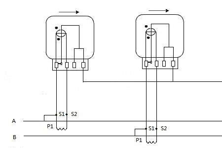 2相电表带互感接线方法
