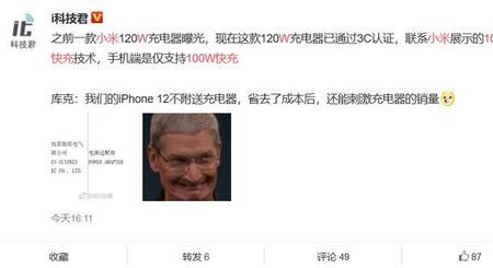 苹果12可以支持100瓦快充吗
