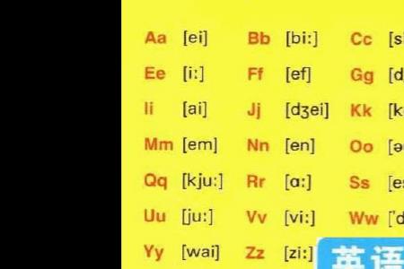 英语26个字母正确发音